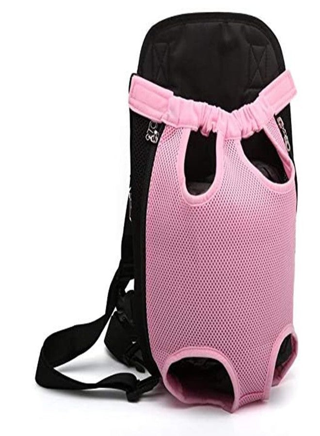 Pets Empire Pet Dog Carrier Pouch Adjustable & Breathable Front Chest Backpack Legs Out Cat Puppy Tote Holder Bag Hold Upto Weight 7kgs- (Medium, Pink) - Image 1